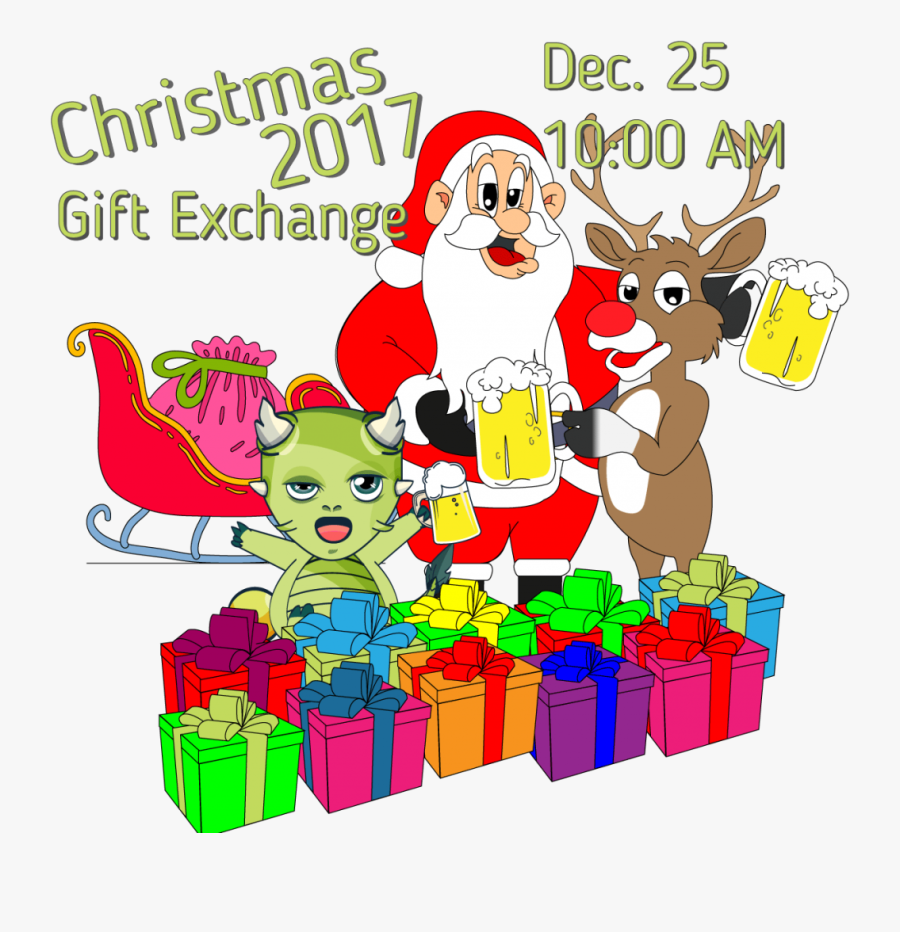 Clipart Present Gift Exchange - Cartoon, Transparent Clipart