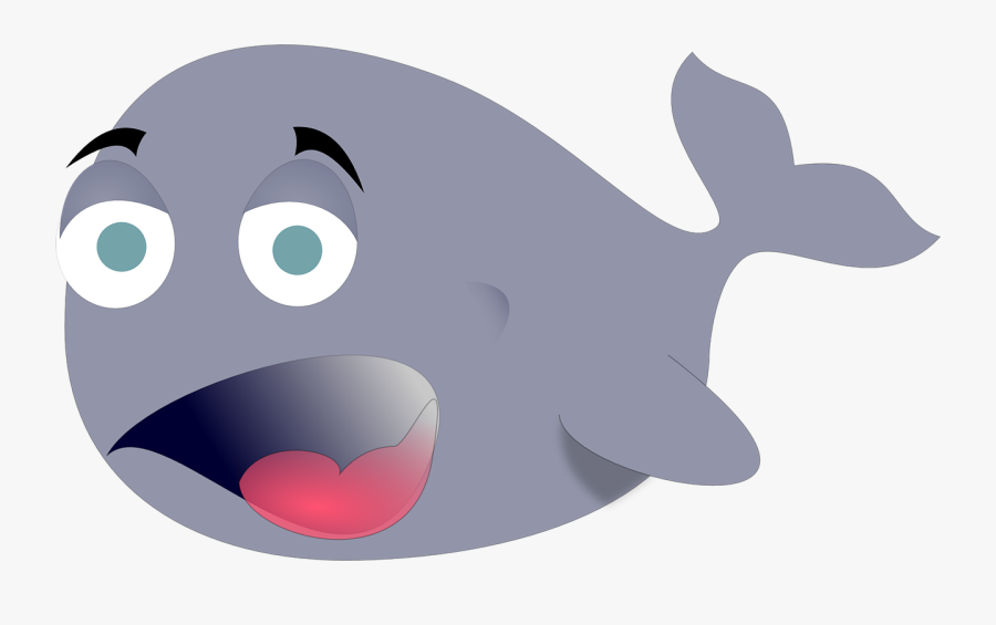 Whale, Silly, Cartoon, Exhausted - Silly Cartoon Whale, Transparent Clipart