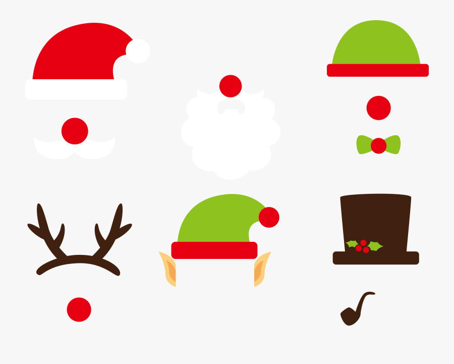 Transparent Deer Antler Clip Art - Santa Photo Booth Prop Svg, Transparent Clipart
