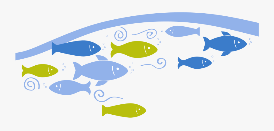 Fish - Shoal Of Fish Clipart, Transparent Clipart