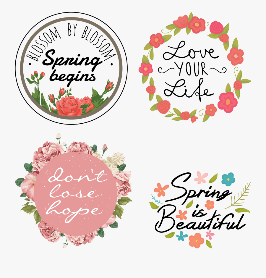 Personalize These Sample Clipart Images From The Floral - Flower Quote Sticker Picsart, Transparent Clipart