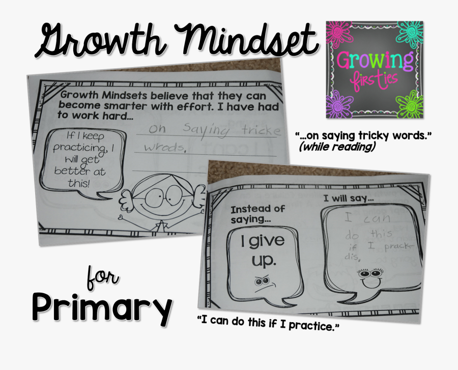 Growth Mindset Grade 1, Transparent Clipart