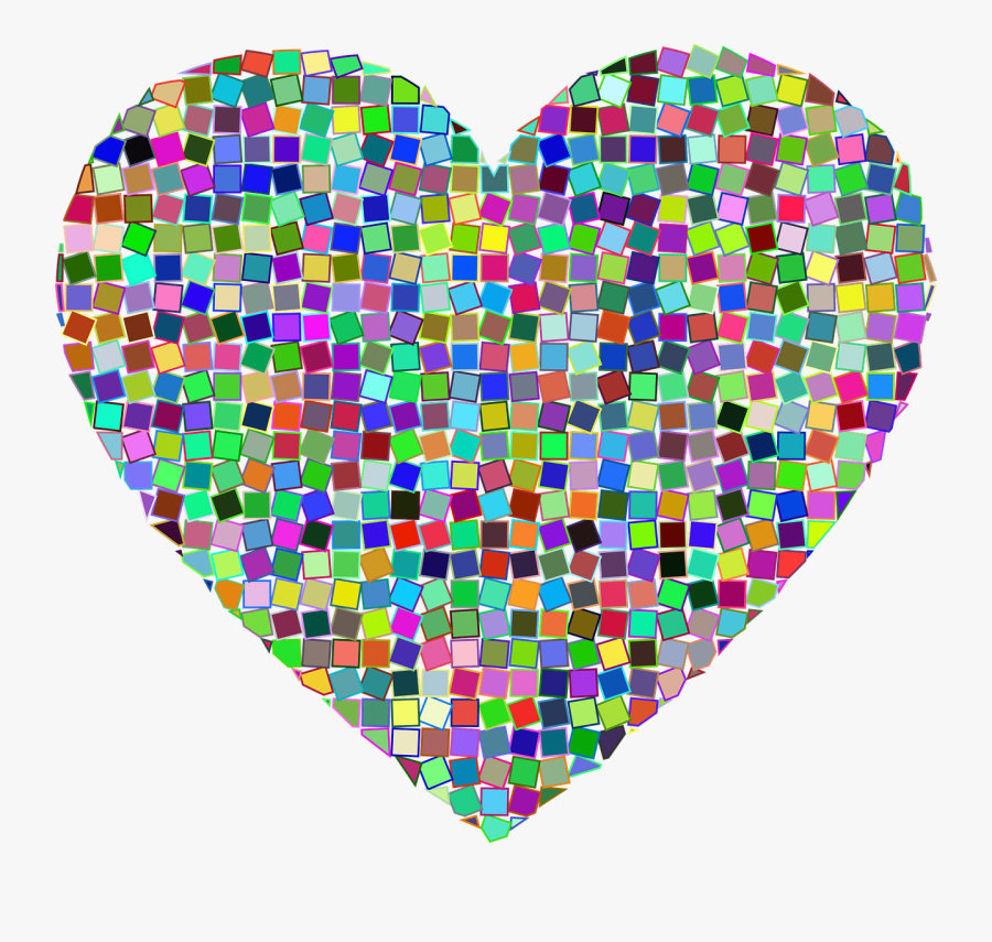 Empathy Heart - Heart Mosaic, Transparent Clipart