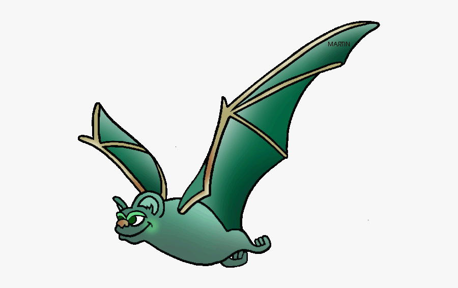 United States Clip Art By Phillip Martin, State Flying - Mexican Free Tailed Bat Clip Art, Transparent Clipart