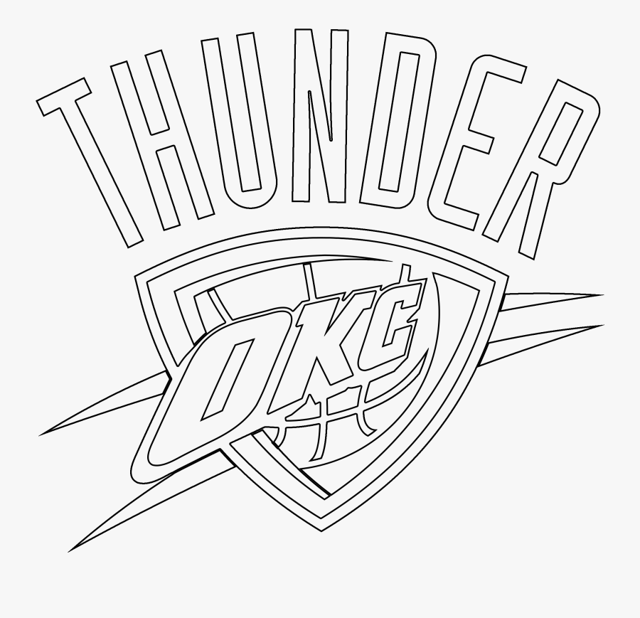 Oklahoma City Thunder Logo Png Transparent &amp Svg - Logo Drawing Of Nba Teams, Transparent Clipart