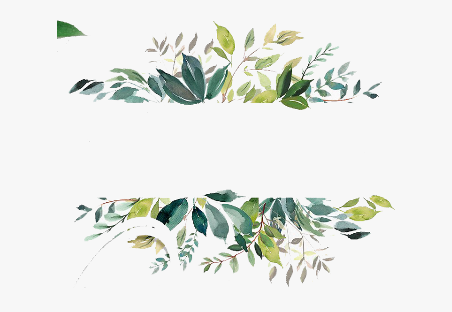 Watercolor Clipart Leaves - Watercolor Leaf Border Png , Free