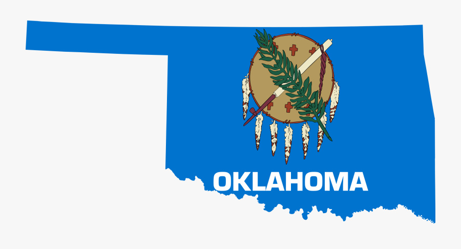 Fileflag Map Of Oklahoma - State Of Oklahoma Flag, Transparent Clipart