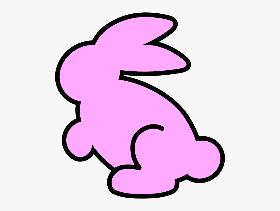 Pink Bunny Clipart - Easy Simple Bunny Drawing, Transparent Clipart