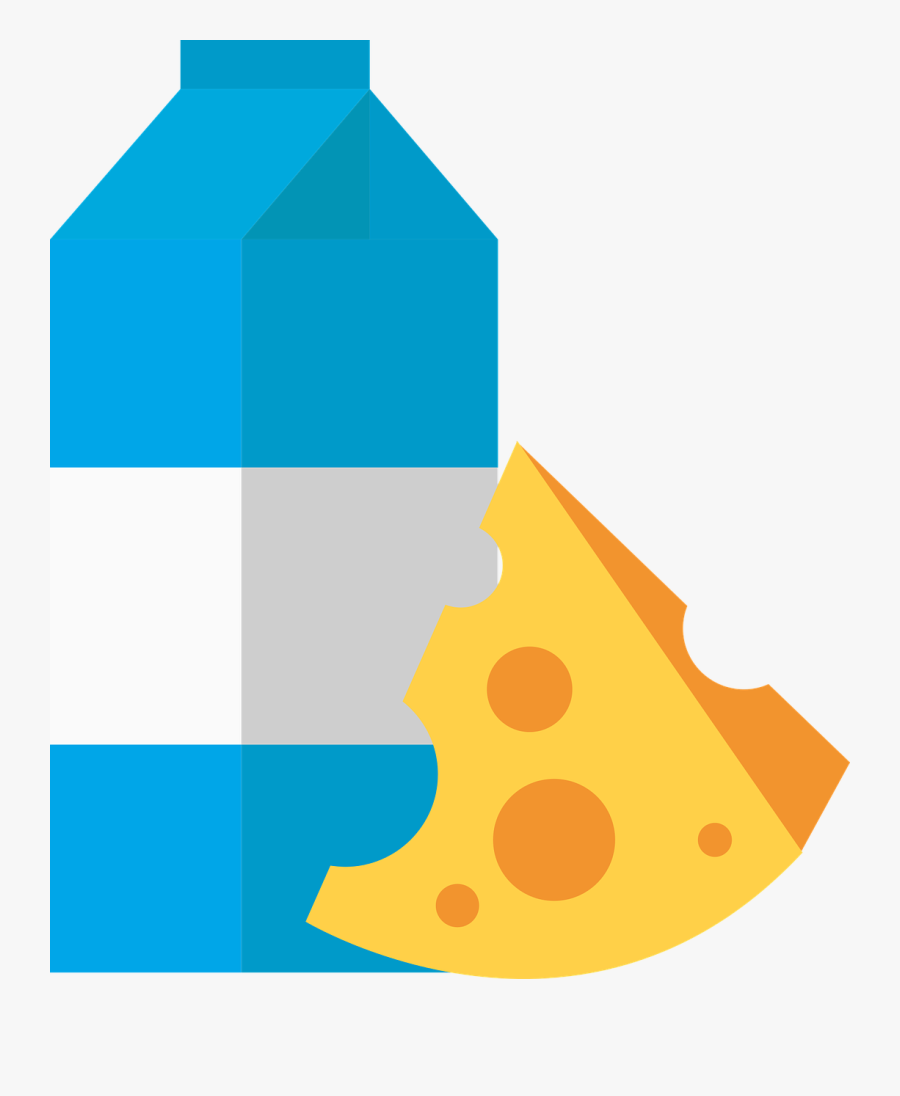Cheese And Milkpng - Mejeriprodukter Png, Transparent Clipart
