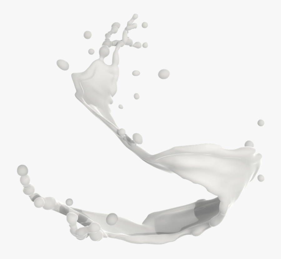 Milk Splatter - Milk Splash Transparent Background, Transparent Clipart
