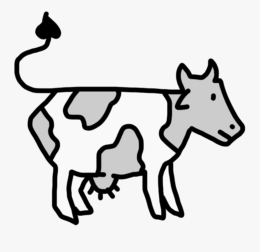 Beef Cattle Dairy Cattle Drawing Cartoon Cc0 - Cattle Egret And Cattle Drawing, Transparent Clipart