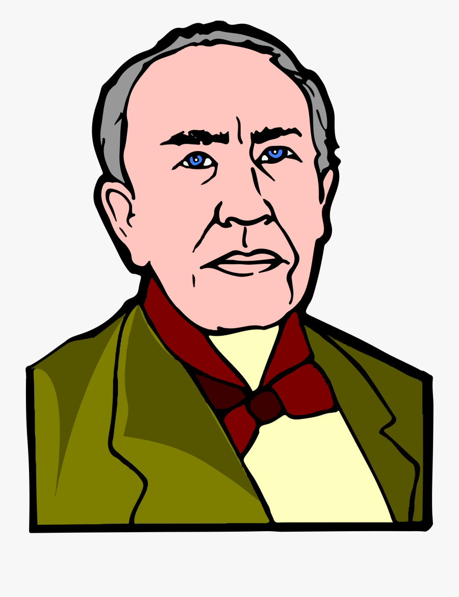 Thomas Edison Drawing Incandescent Light Bulb Invention - Thomas Edison Drawing Easy, Transparent Clipart