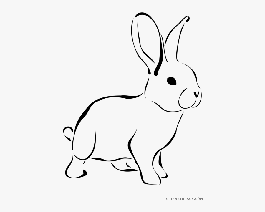Rabbit Outline - Clipart Rabbit, Transparent Clipart