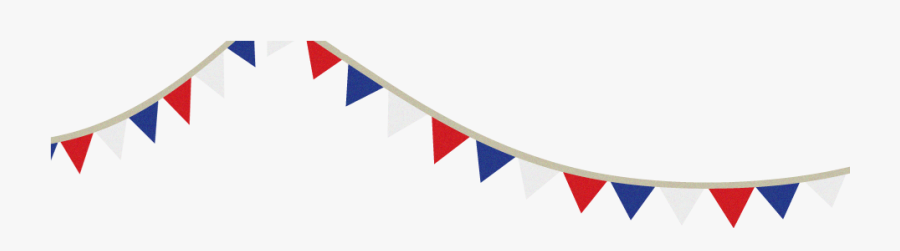 Red,white,blue Bunting - Red White And Blue Bunting Clipart, Transparent Clipart