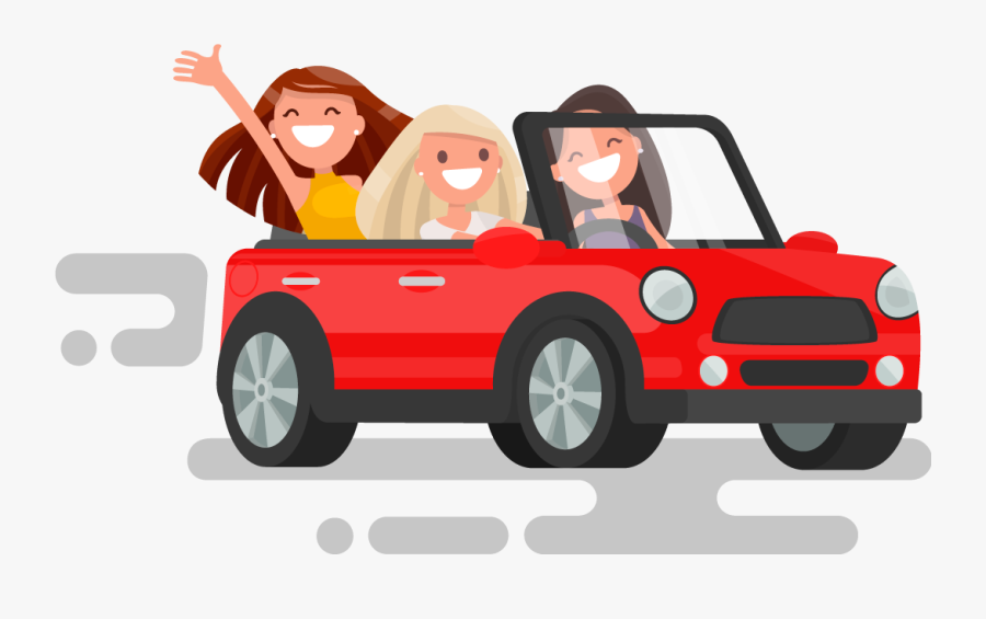 Iride Safe - Car With Passengers Clipart, Transparent Clipart