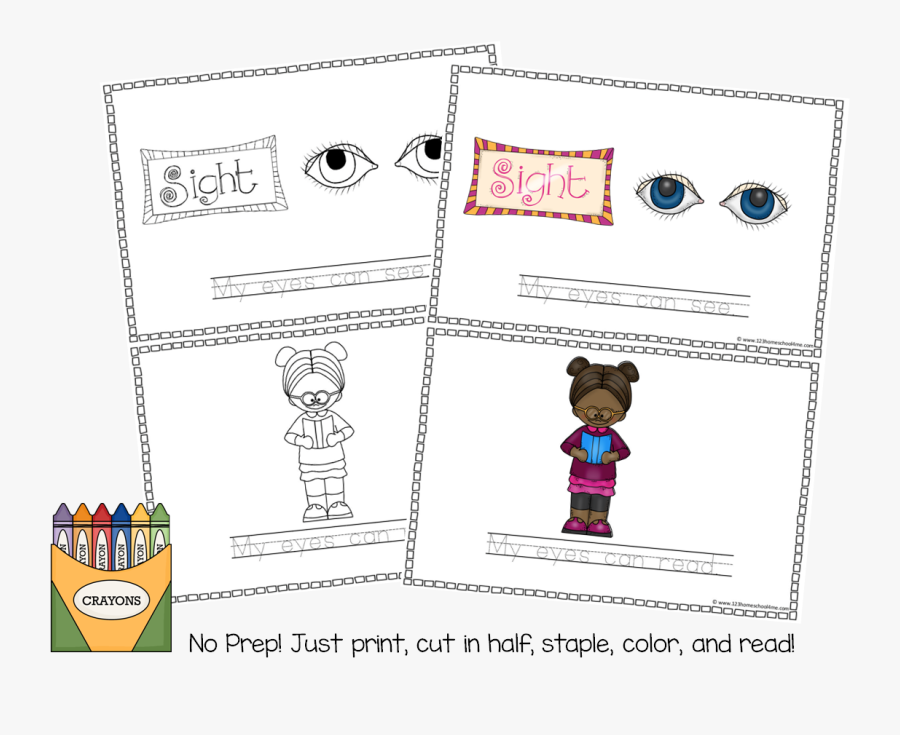 5 Senses Mini Book - Cartoon, Transparent Clipart