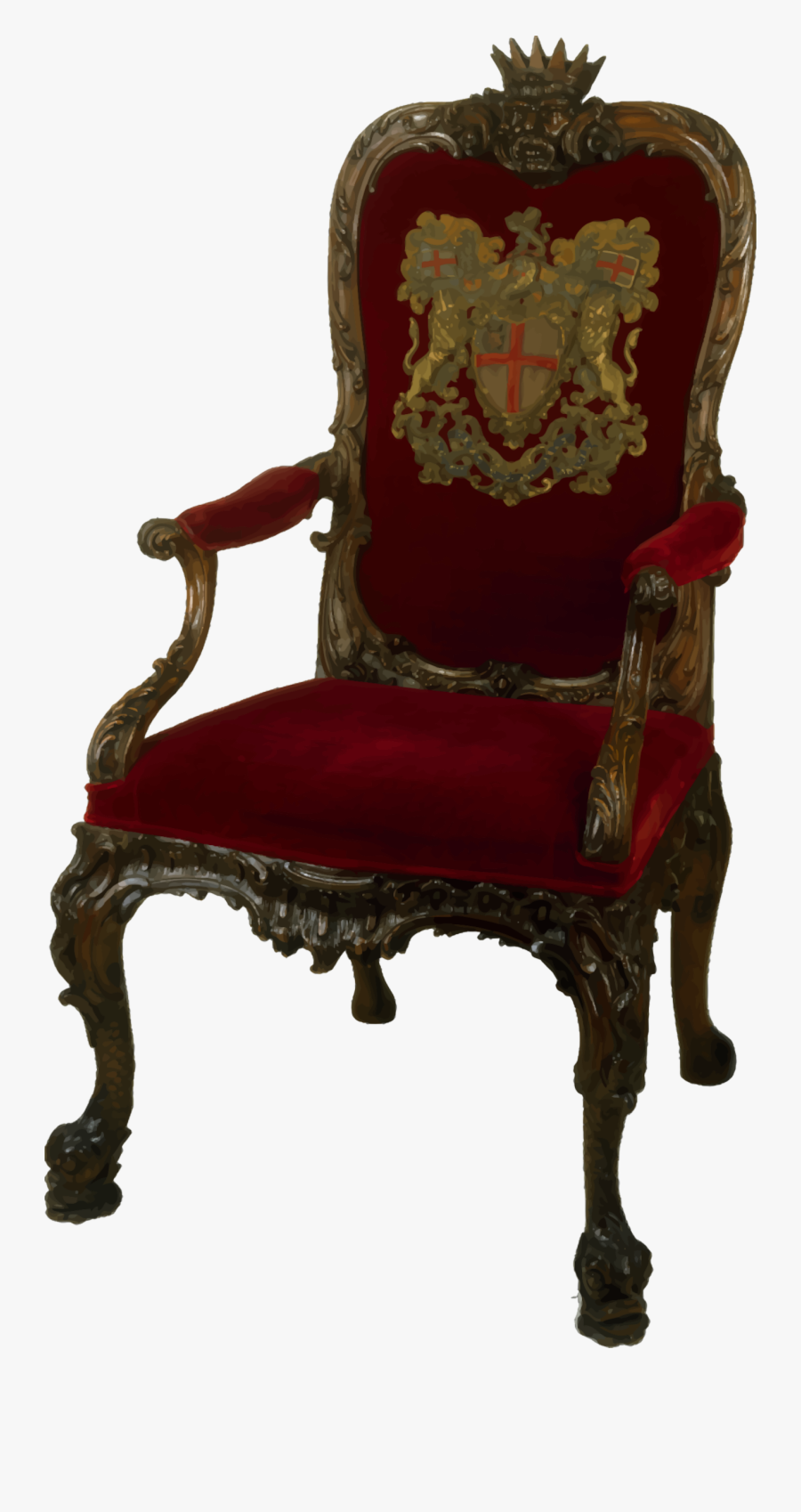 Ornate Walnut Chair Clip Arts - Secretary Of State For India In 1858, Transparent Clipart