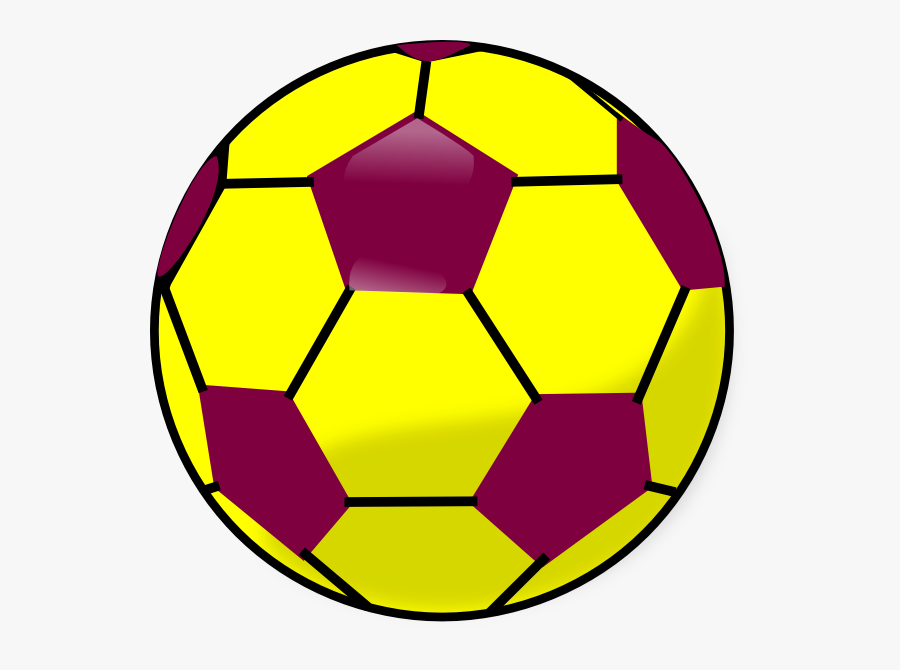 Blue And Yellow Soccerball Svg Clip Arts - Clipart Of A Ball, Transparent Clipart