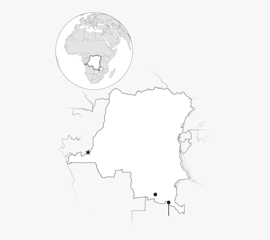 Cobalt For Lithium Ion - Democratic Republic Of Congo Map Black, Transparent Clipart