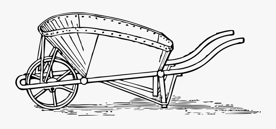 Chariot,monochrome Photography,monochrome - Wheel Barrow In Black And White Clipart, Transparent Clipart