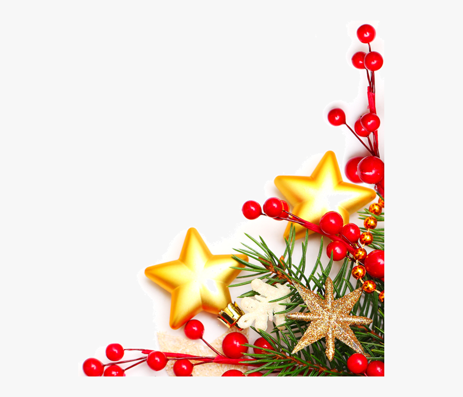 Transparent Christmas Corner Border Clipart - Transparent Christmas Border A4, Transparent Clipart