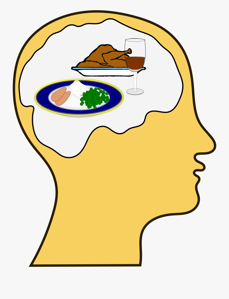 Human Behavior,head,area - Thinking Of Food Clip Art, Transparent Clipart