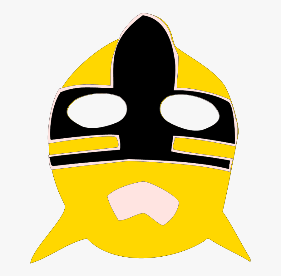 Yellow Power Ranger Samurai Mask, Transparent Clipart