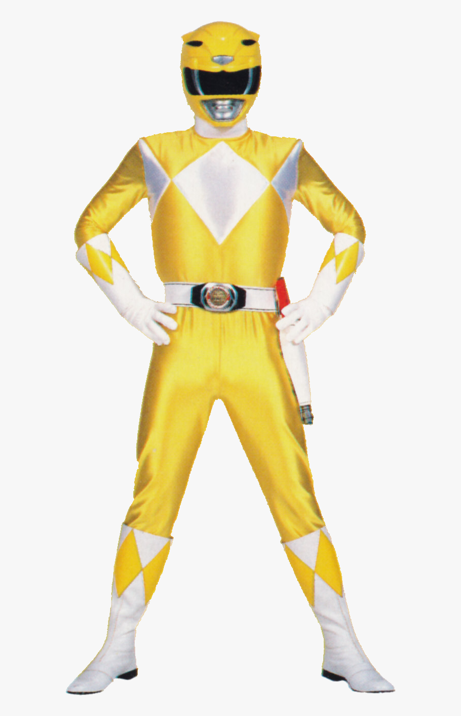 Power Rangers Transparent Background - Mighty Morphin Power Rangers Yellow Ranger Png, Transparent Clipart
