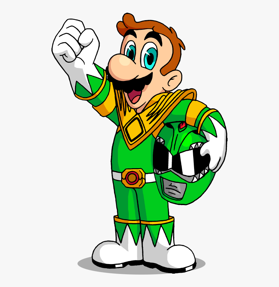 Luigi By Alanartalvin - Super Mario Power Rangers, Transparent Clipart