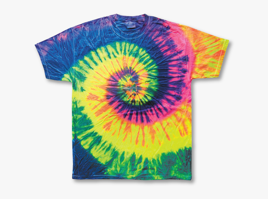 Multi Tone Spiral Td4300 - Tie Dye Cd100 Neon Rainbow, Transparent Clipart