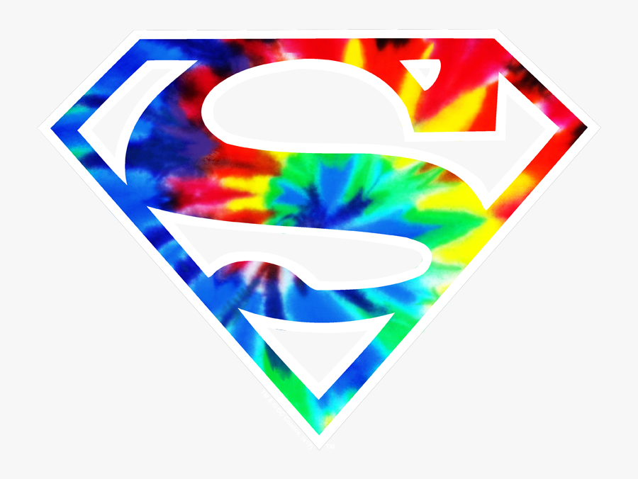 Superman Superman Tie Dye Logo Juniors Tank - Tie Dye Superman Logo, Transparent Clipart