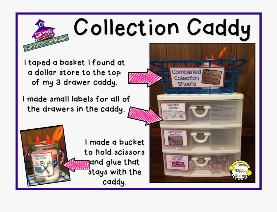 Box Tops Collection Caddy ~ Planet Happy Smiles - Box Tops For Education Clip, Transparent Clipart