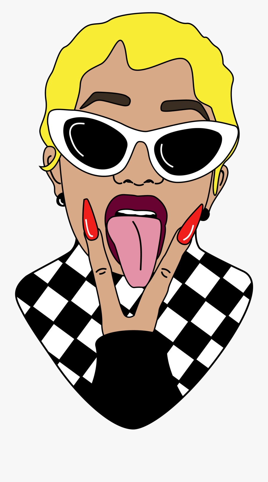 Cardi B Illustration Sticker - Cardi B Stickers, Transparent Clipart