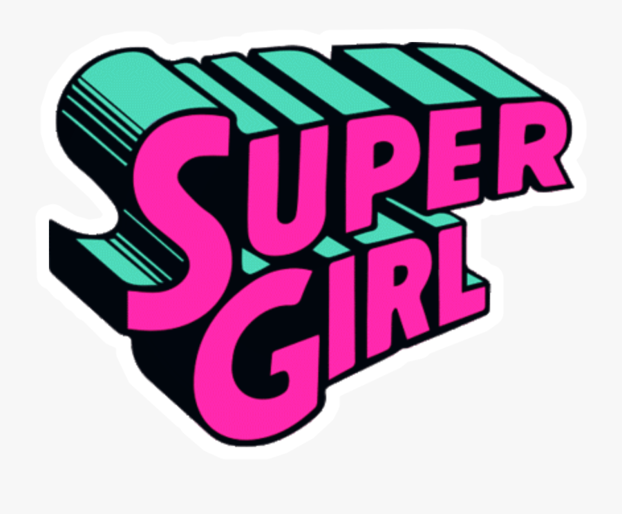 Art Edit Picsart Supergirl - Transparent Background Tumblr Png Stickers, Transparent Clipart