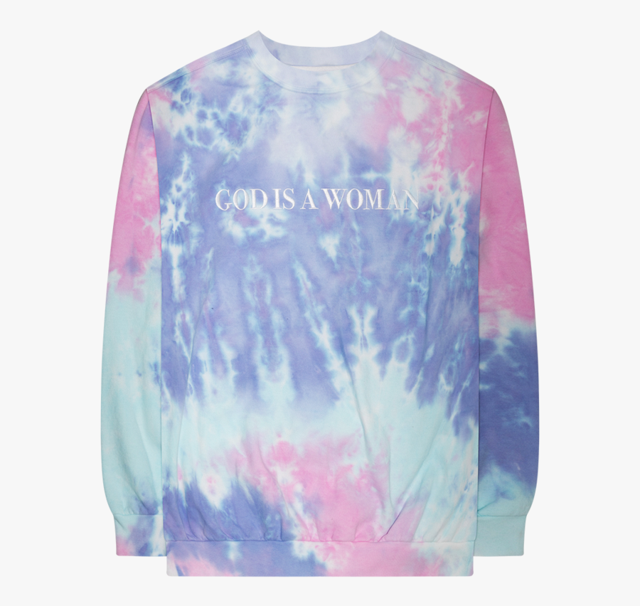 God Is A Woman Tie Dye Crewneck - Ariana Grande Sweetener Merch, Transparent Clipart