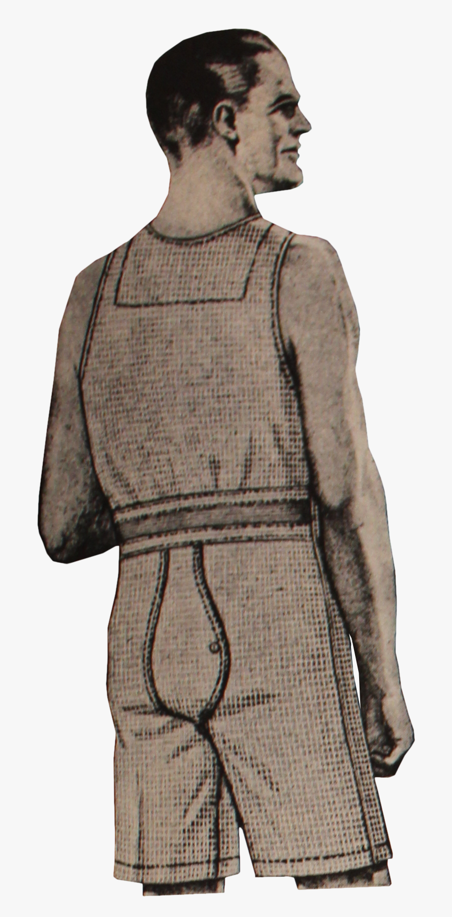 Clip Art S Men Underwear - 1900s Mens Pajamas, Transparent Clipart