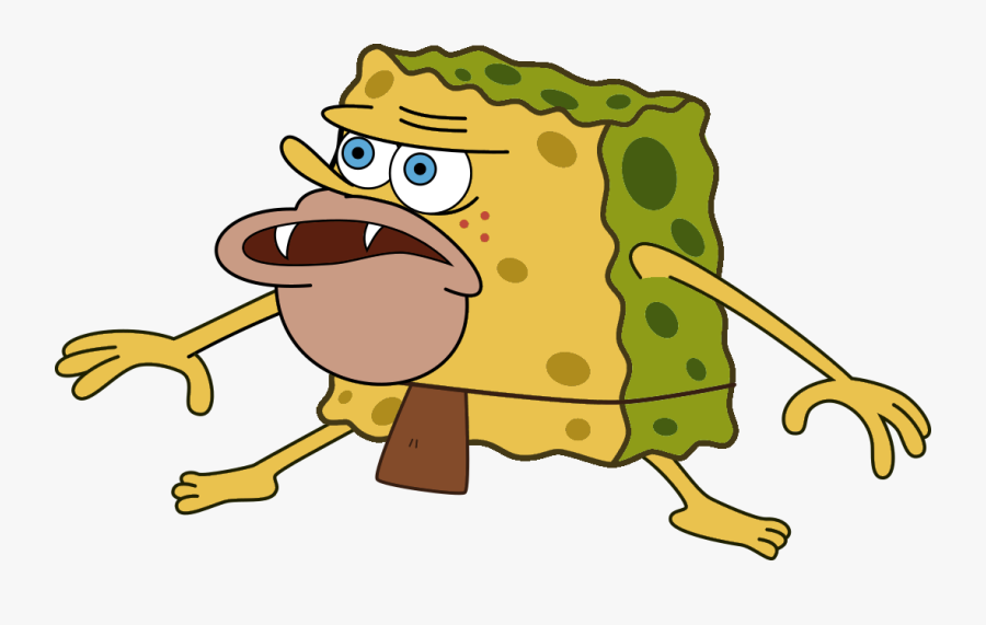 #spongebob #spongegar #meme #memes #sticker #clipart - Spongebob Caveman Meme Png, Transparent Clipart