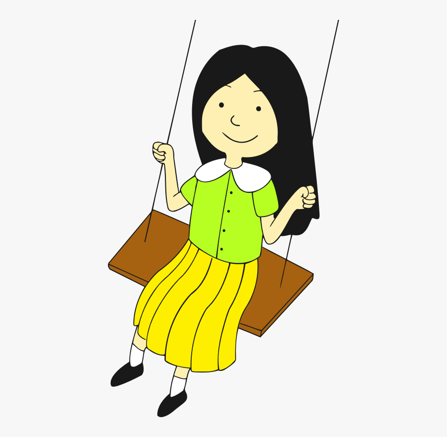 Human Behavior,art,yellow - Child In Swing Drawing, Transparent Clipart