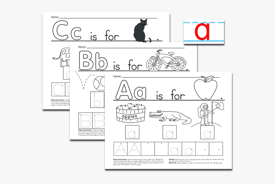 Literacy Clipart Alphabet Block - Worksheets For Kindergarten, Transparent Clipart