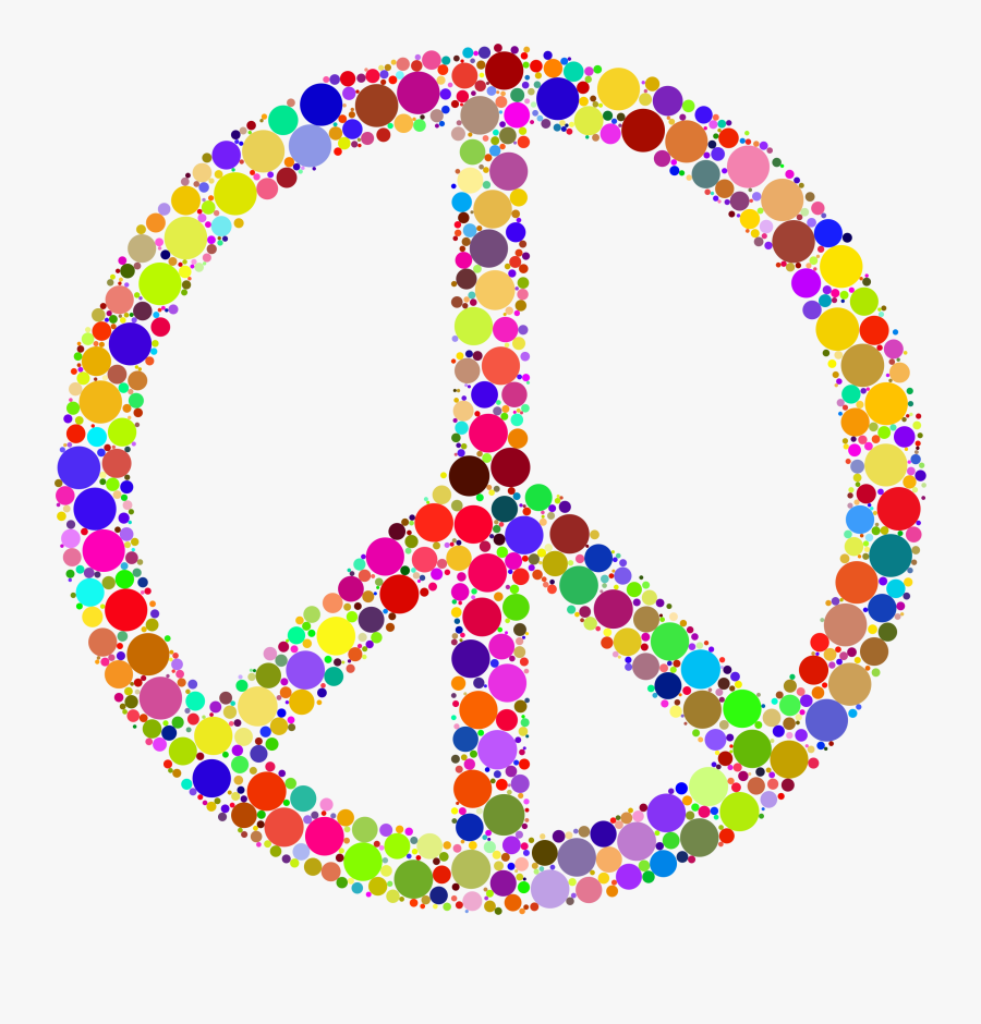 Circles Big Image Png - Hippie Peace Sign Clip Art, Transparent Clipart