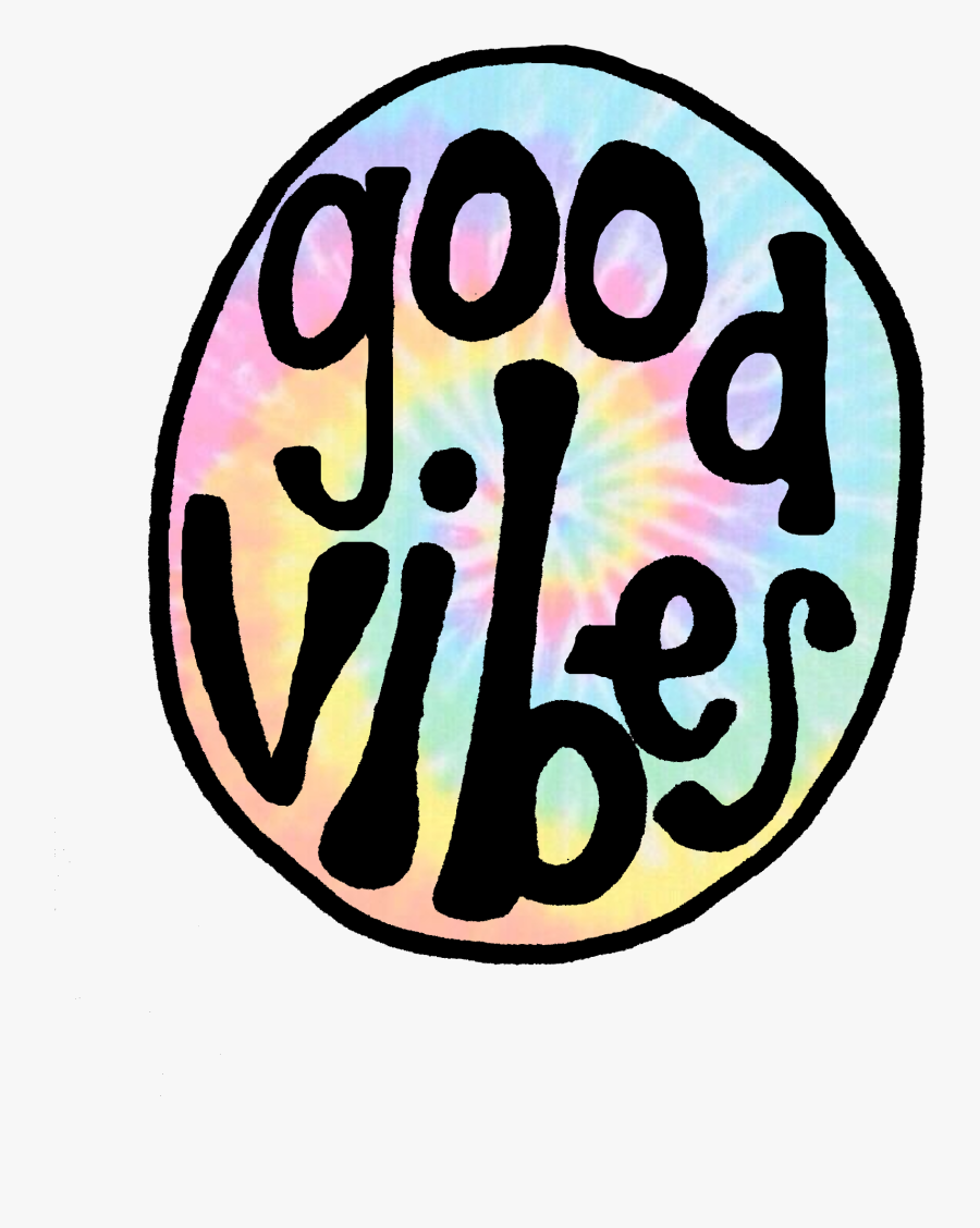 Groovy Tie Dye Good Vibes Circle Clipart , Png Download - Good Vibes Circle, Transparent Clipart