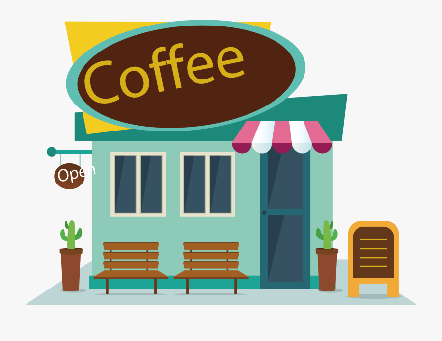 Cafe Clipart Coffee Place - Coffee Shop Png, Transparent Clipart