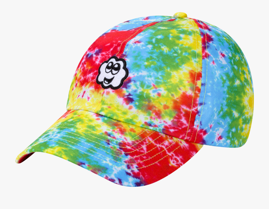 Happy Cloud Tie Dye Dad Hat - Tie Dye Dad Hat, Transparent Clipart