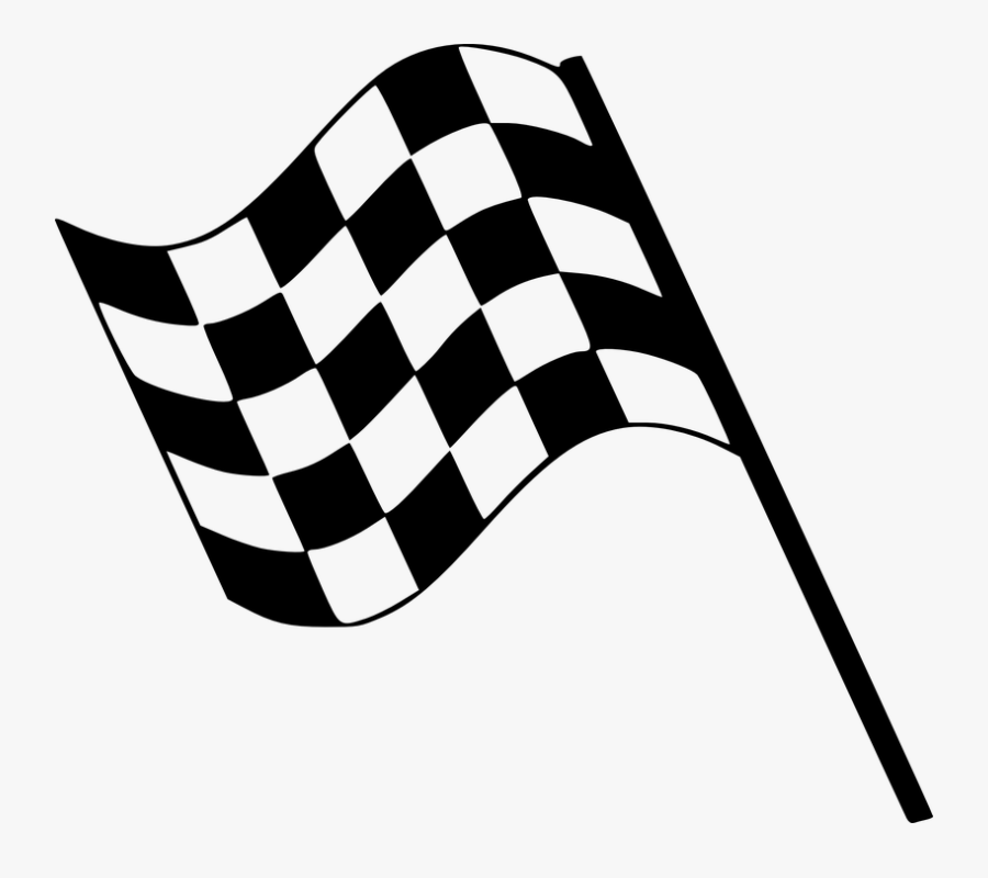 Checkered Flag, Finish Line, Grand Prix, Finish, Race - Clip Art Racing Flag, Transparent Clipart