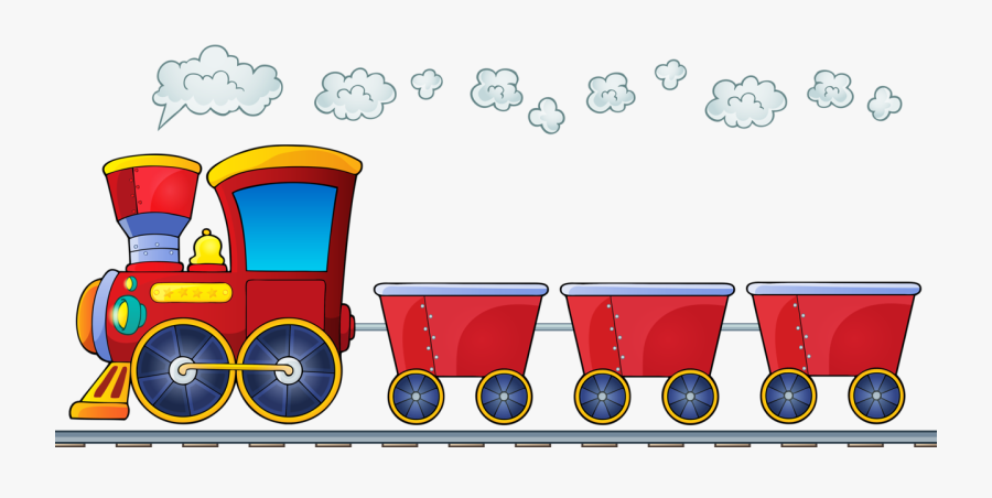 Coloring Books For Kids Design Vector - Santa On A Train Clipart, Transparent Clipart
