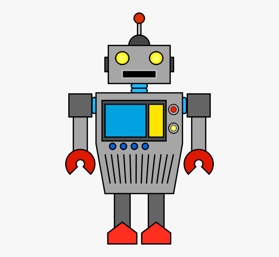 Artwork,robot,machine - Computer Robot Cartoon, Transparent Clipart
