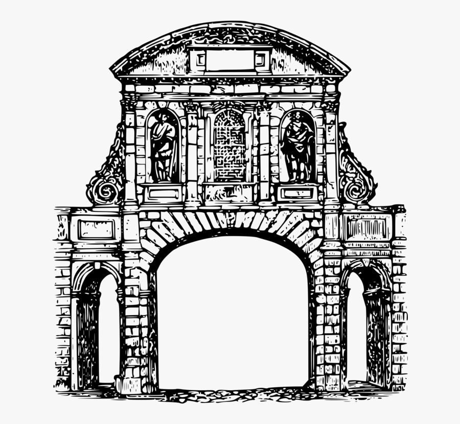 Building,middle Ages,ancient Roman Architecture - Gapura Vektor Png, Transparent Clipart