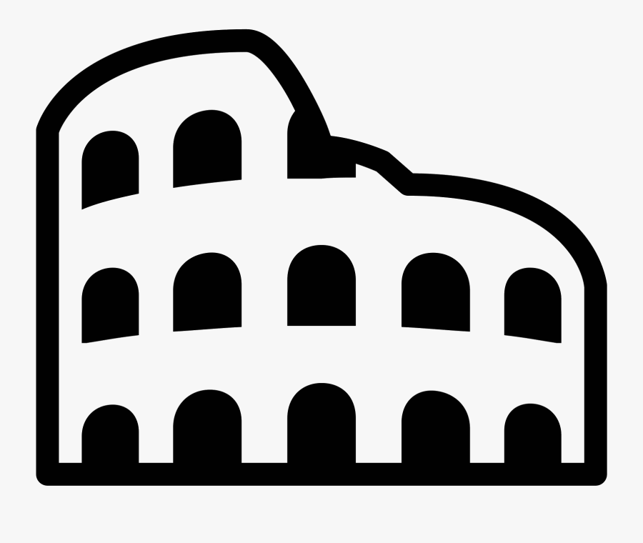 The Roman Colosseum Viewed From The Side, Long Abandoned - Coliseum Favicon, Transparent Clipart