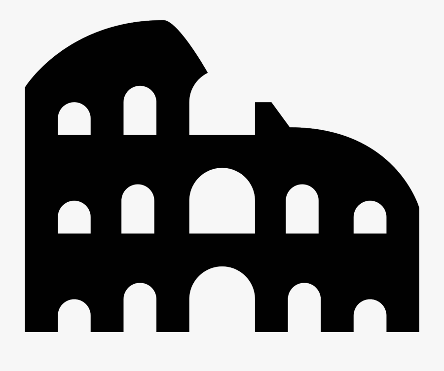 The Roman Colosseum Viewed From The Side, Long Abandoned - Illustration, Transparent Clipart