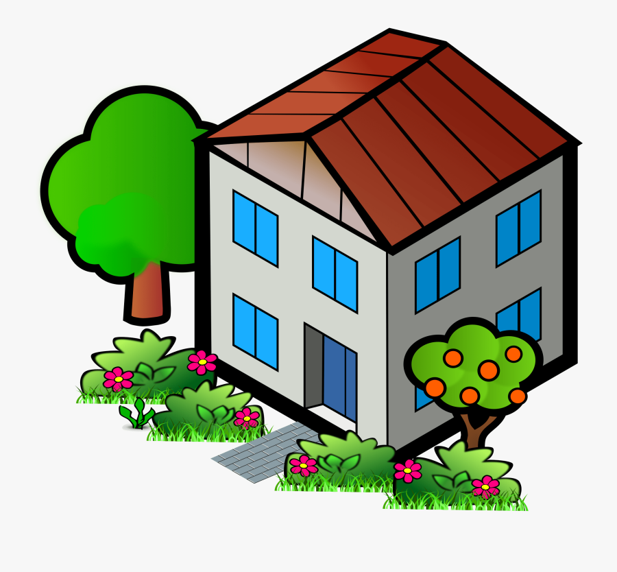 Iso City Grey House 2 Image Royalty Free Library - Transparent Background House Cartoon Png, Transparent Clipart